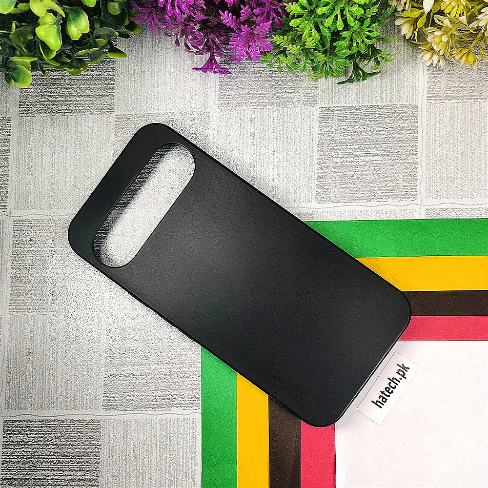 Google Pixel 9 Pro XL Matte Soft Silicone Paper Back Case (Black)