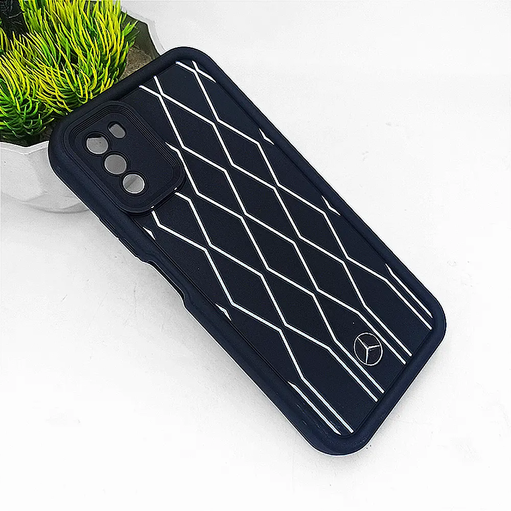 Redmi Poco M3 Logo Soft Silicone Printed Back Case (Black)