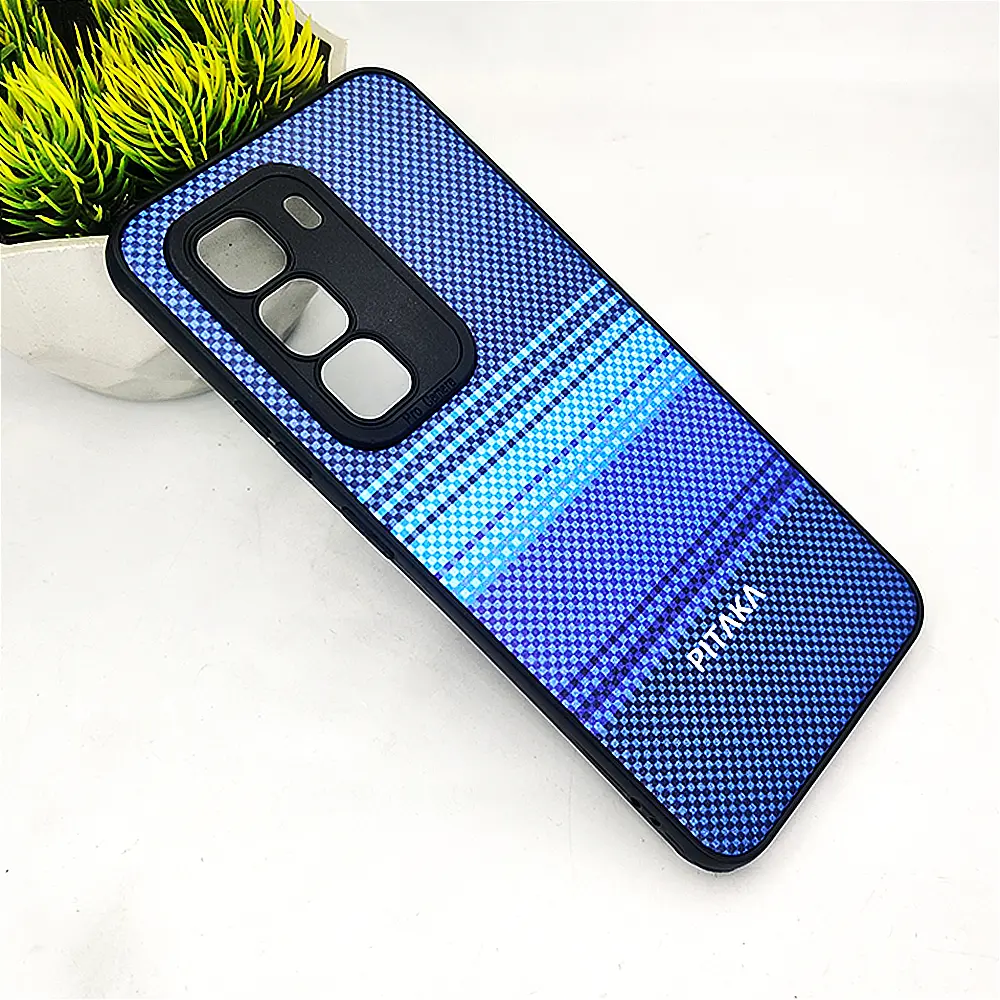 Infinix Hot 50 Pro 4G Pitaka Luxuary Leather Back Case (Black)