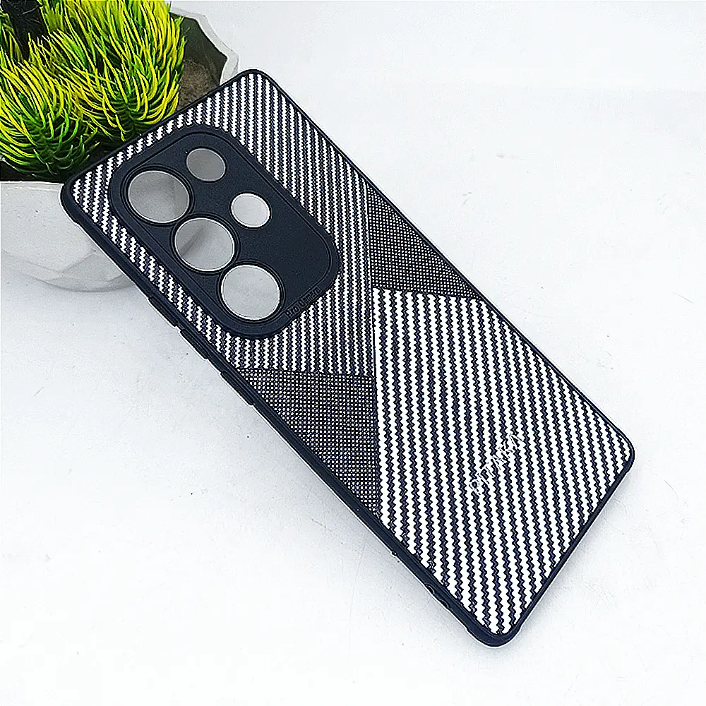 iTel S25 Ultra Pitaka Luxuary Leather Back Case (Black)