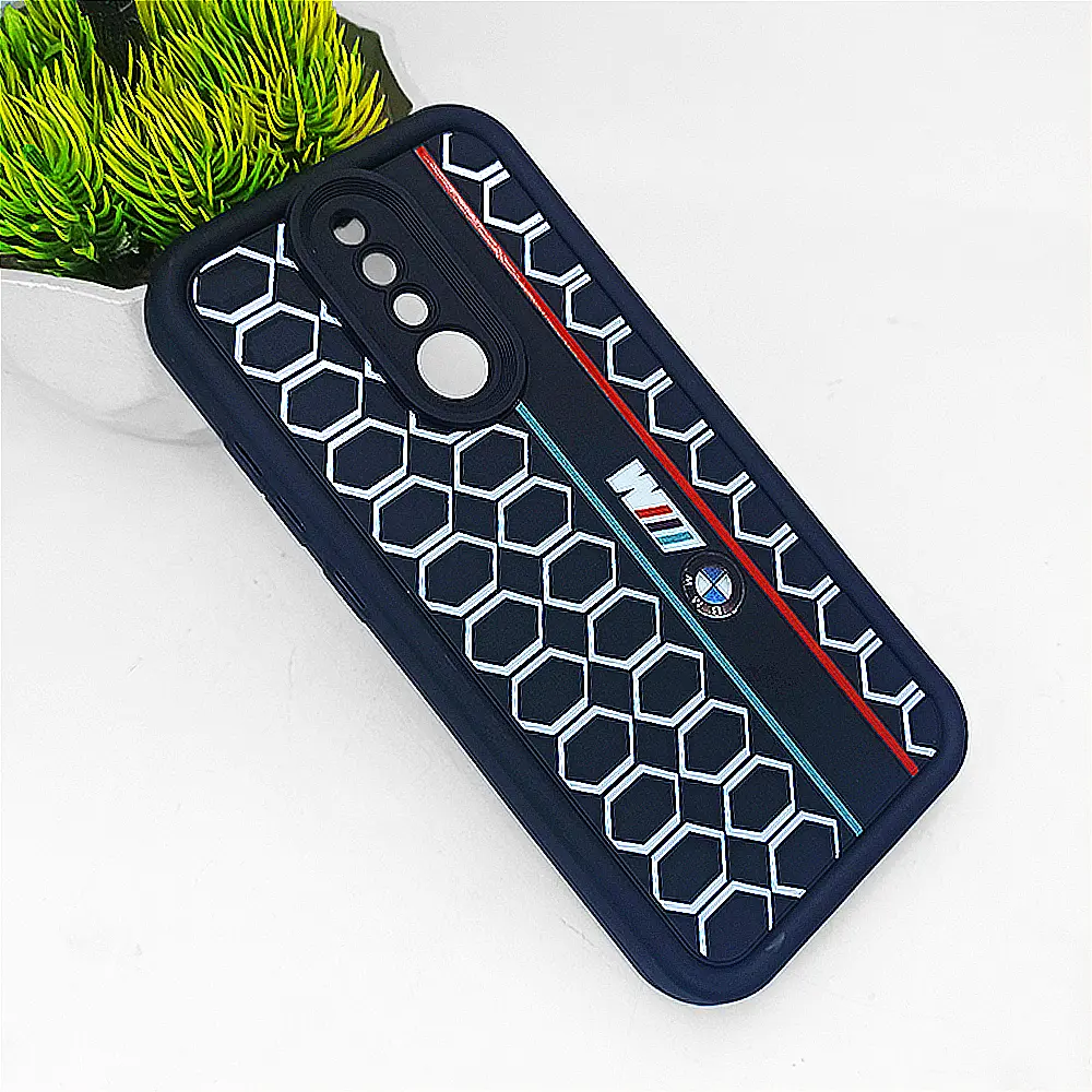 Redmi 8A Logo Soft Silicone Printed Back Case (Black)
