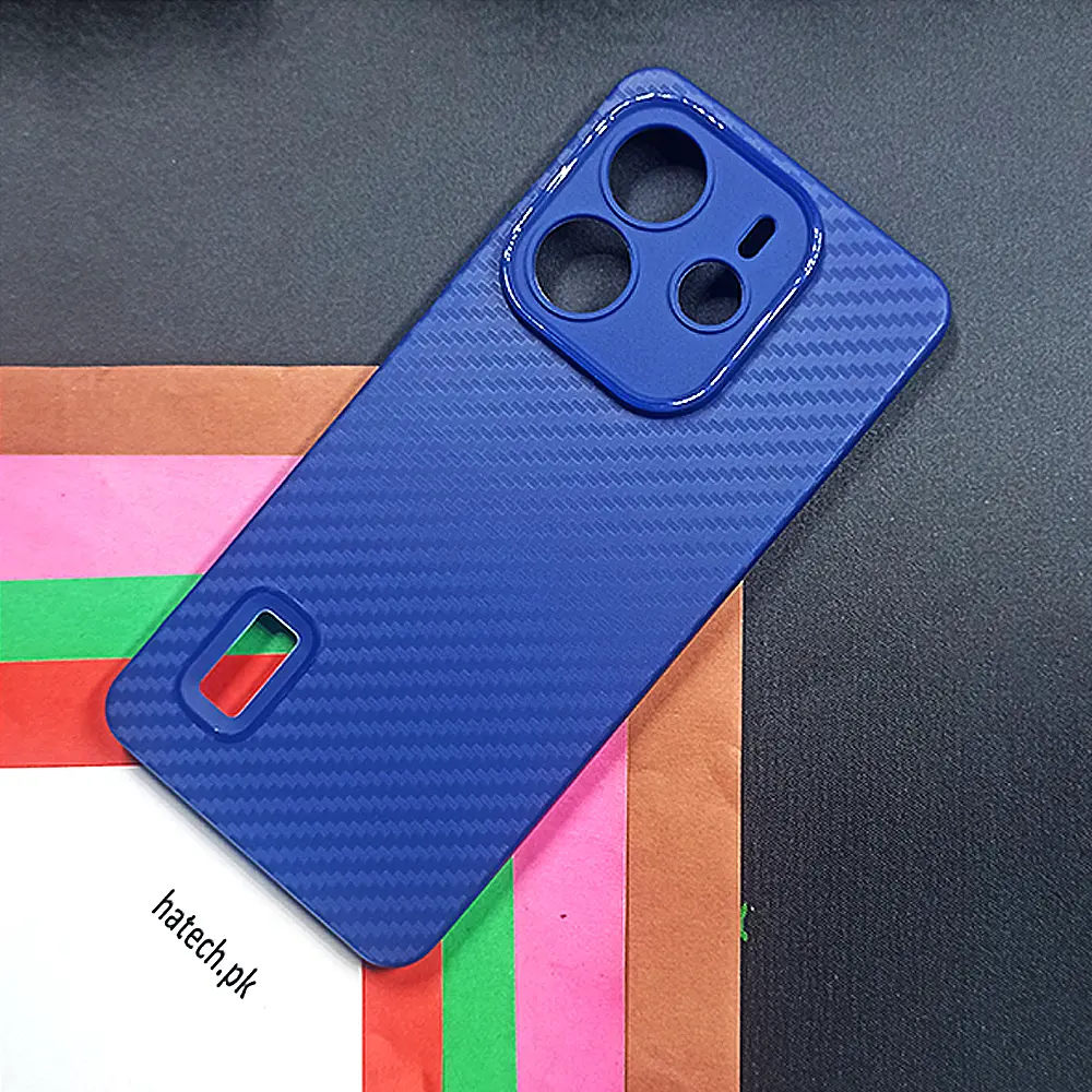 [PO4BMINOT14-6-17] Redmi Note 14 4G Carbon New Paper Back Case (Navy Blue)