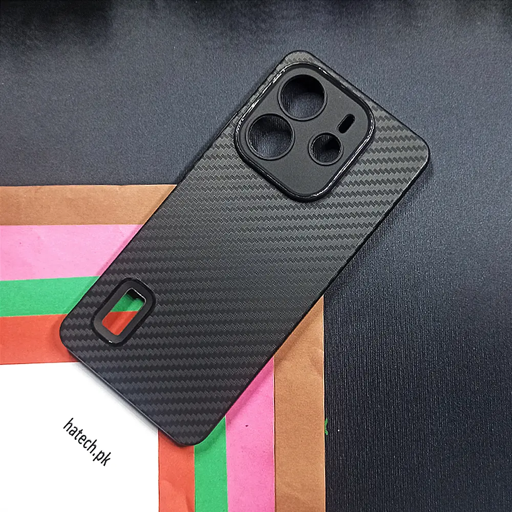 Redmi Note 14 4G Carbon New Paper Back Case (Black)