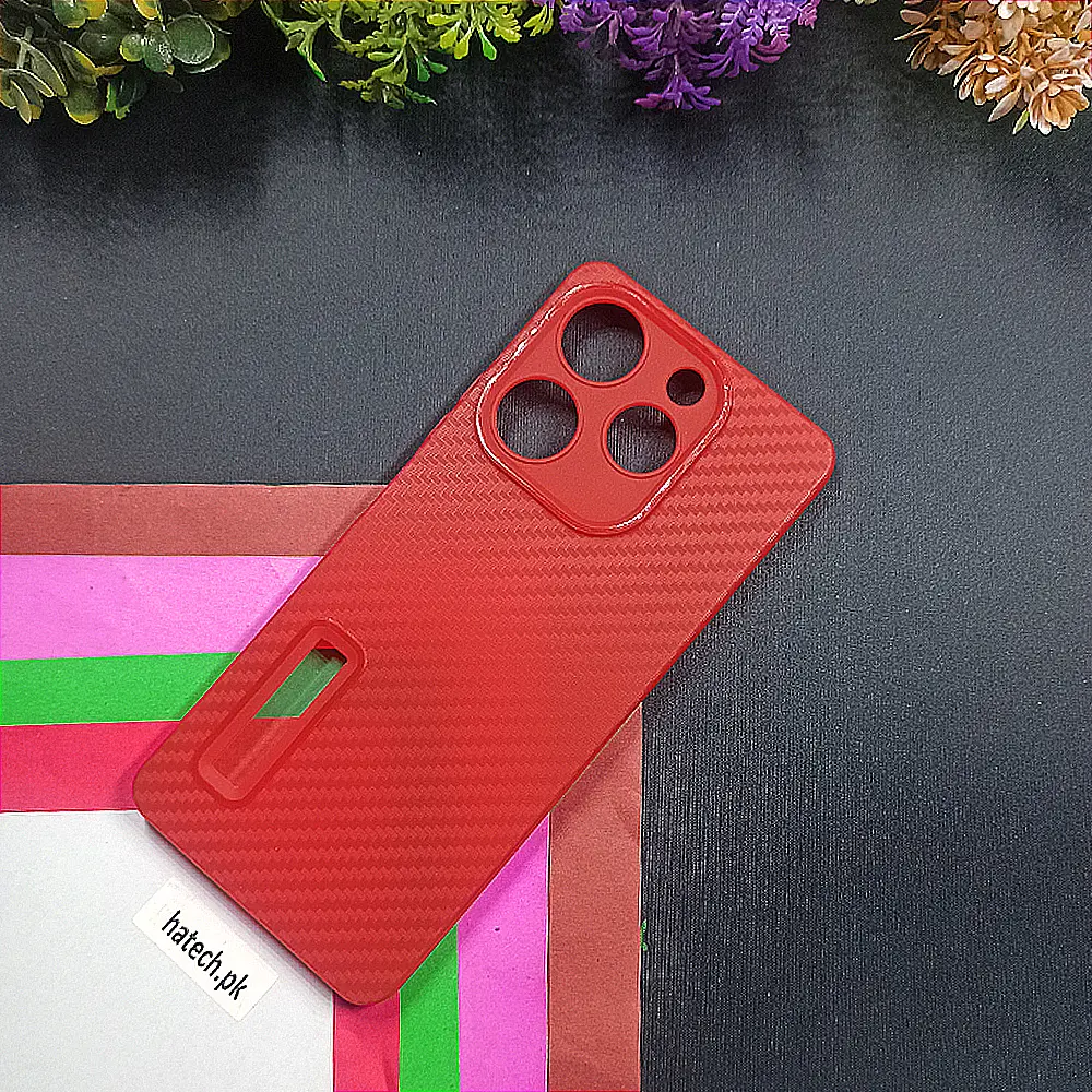 [PO4BTSPRK10PR-6-4] Tecno Spark 10 Pro Carbon New Paper Back Case (Red)