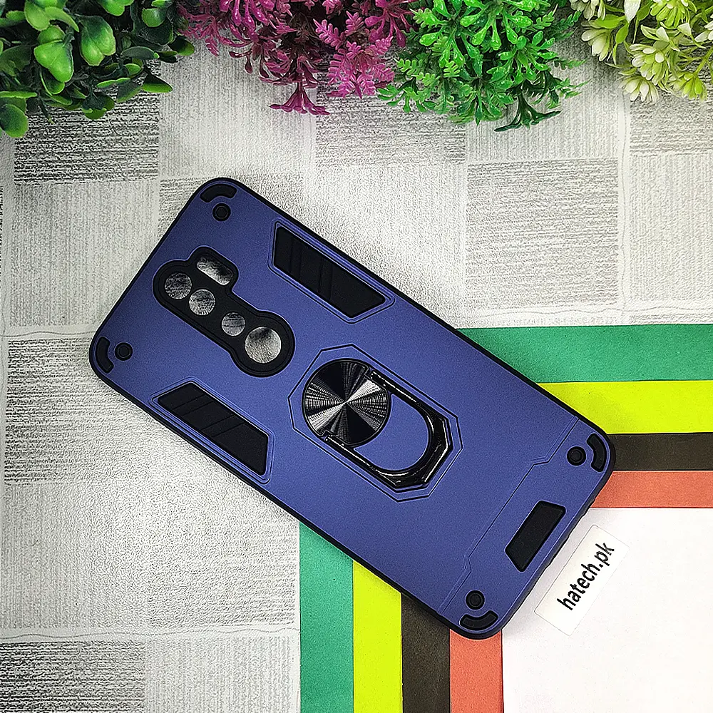 [PO39BMINOT8PR-1-17] Redmi Note 8 Pro Armor Back Case (Navy Blue)