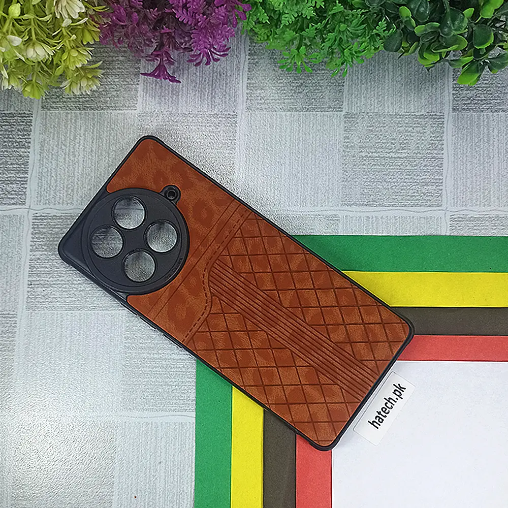 Tecno Camon 30s|Camon 30s Pro Lining Leather Texture Back Case (Brown)
