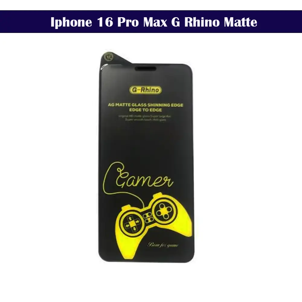[PL18IP16PMX-6-2] Iphone 16 Pro Max G Rhino Matte Tempered Glass