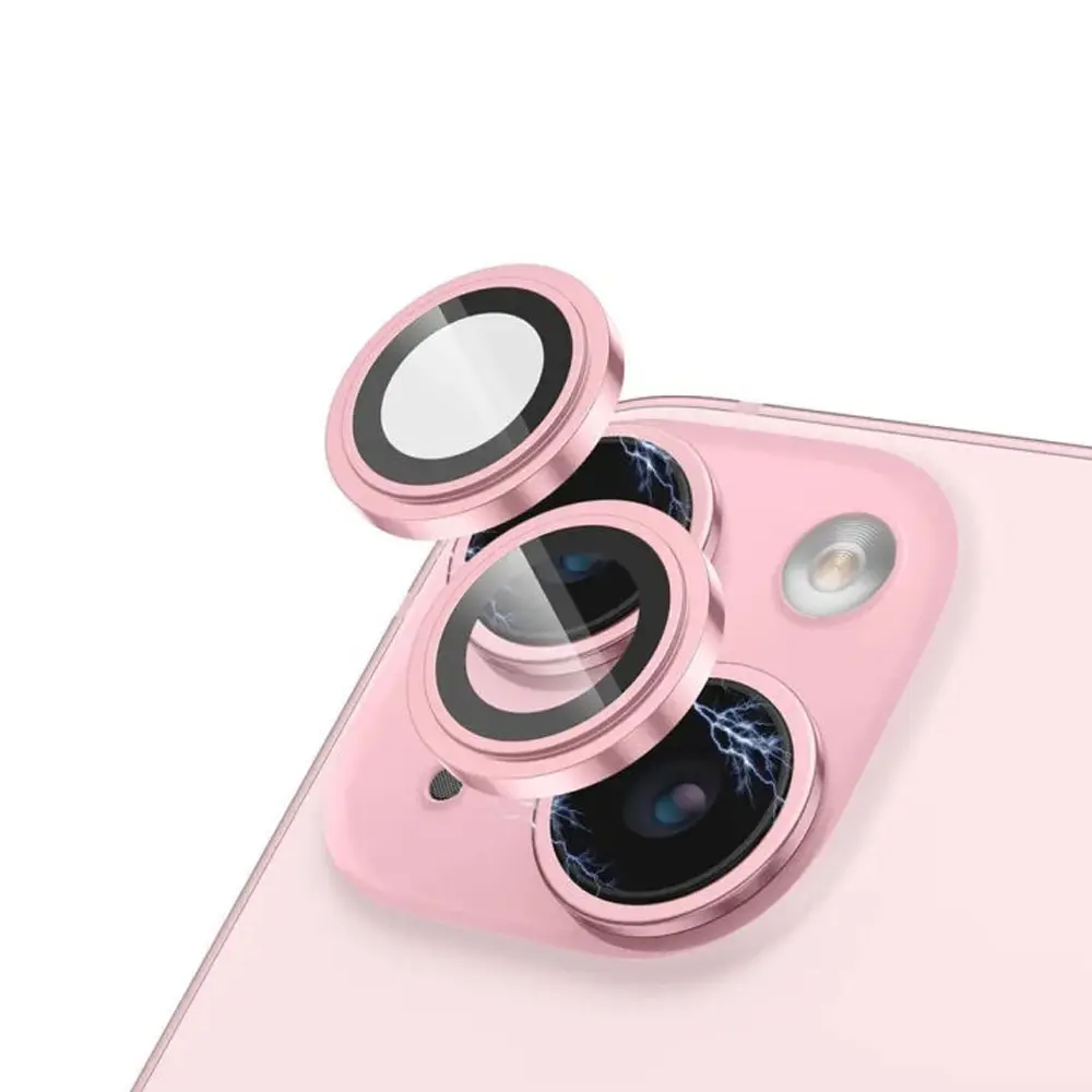 [PL14IP14PL-5-10] iPhone 14/14 Plus/15 Plus/15 Yoyo Pink Camera Rings - Premium Lens Protection