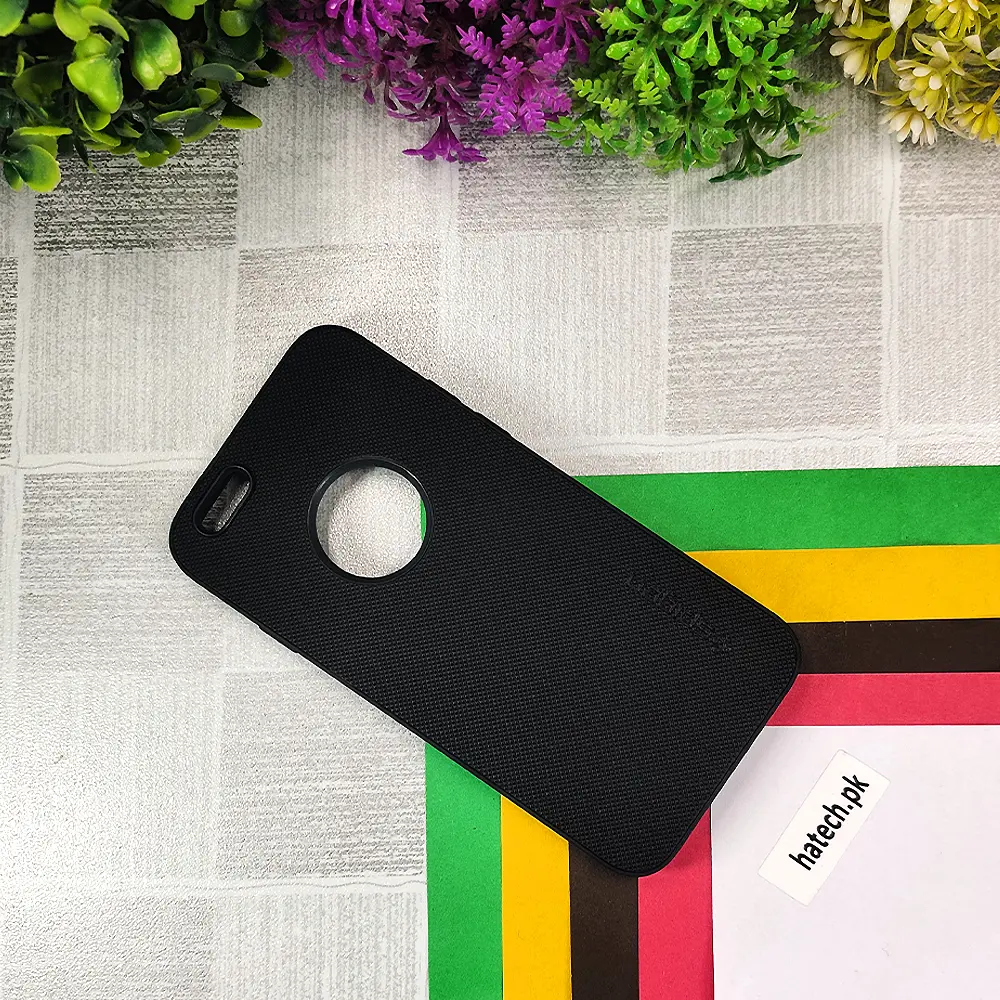 Iphone 6G Spigen Hard Dotted Leather Back Case (Black) 