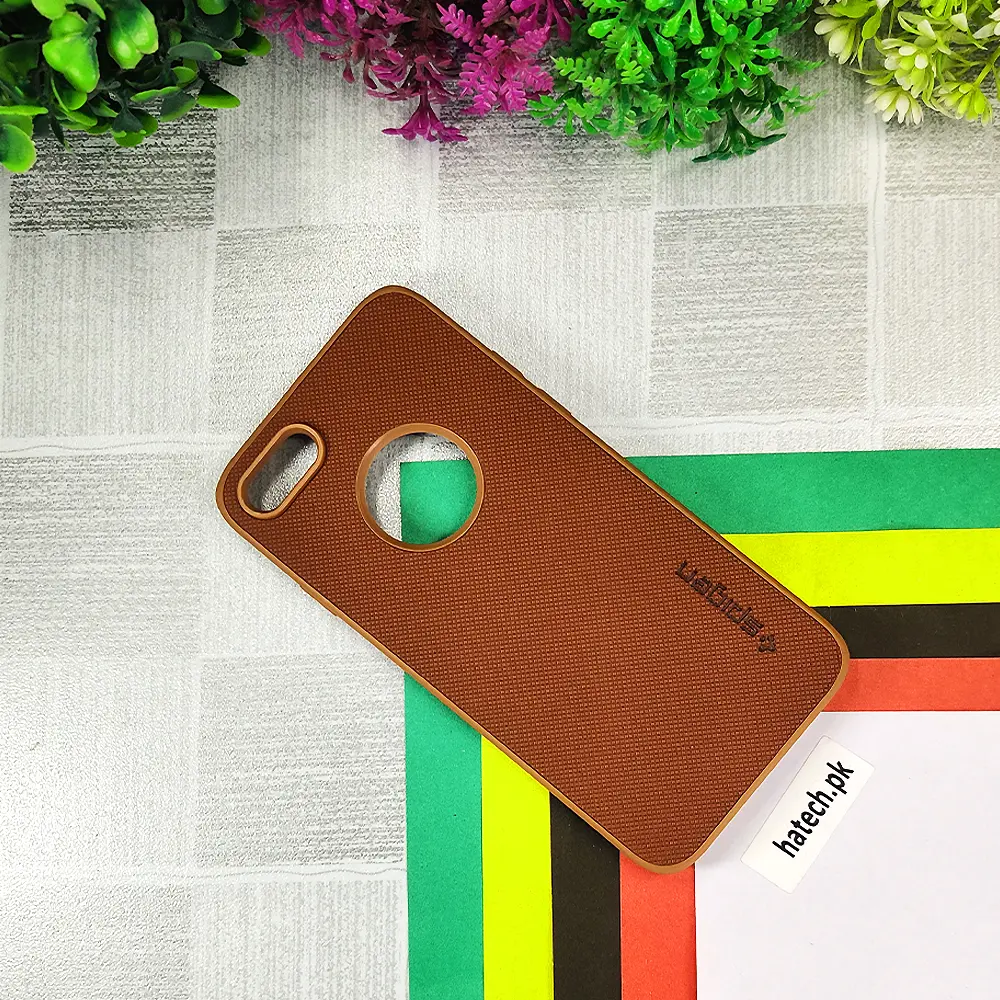iPhone 7|8|SE 2020 Spigen Hard Dotted Leather Back Case (Brown)