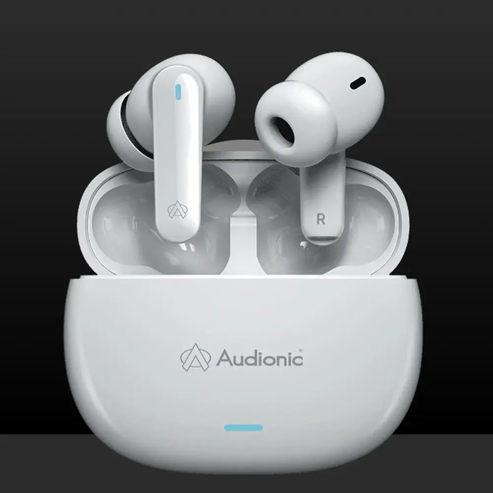 Audionic 425 Wireless Bluetooth Earbuds (Blue-White)