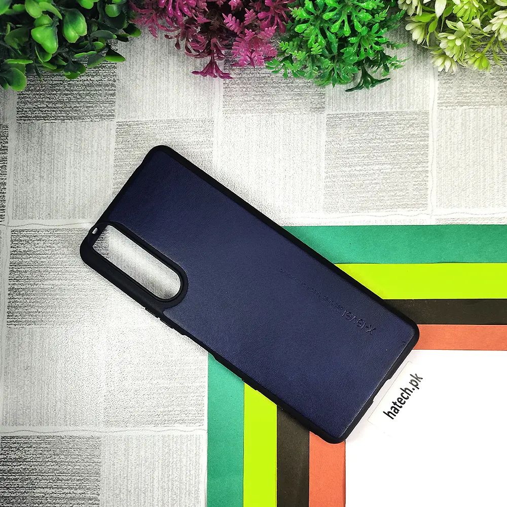 Sony Xperia 5 Mark iii X-Level Luxuary Leather Back Case (Navy Blue)