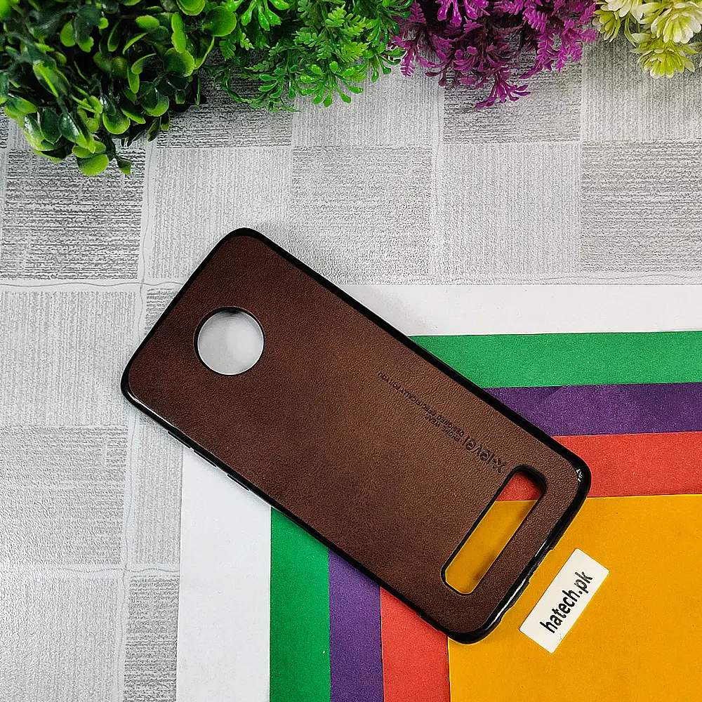 Motorola Moto Z3 Play X-Level Luxuary Leather Back Case (Dark Brown)