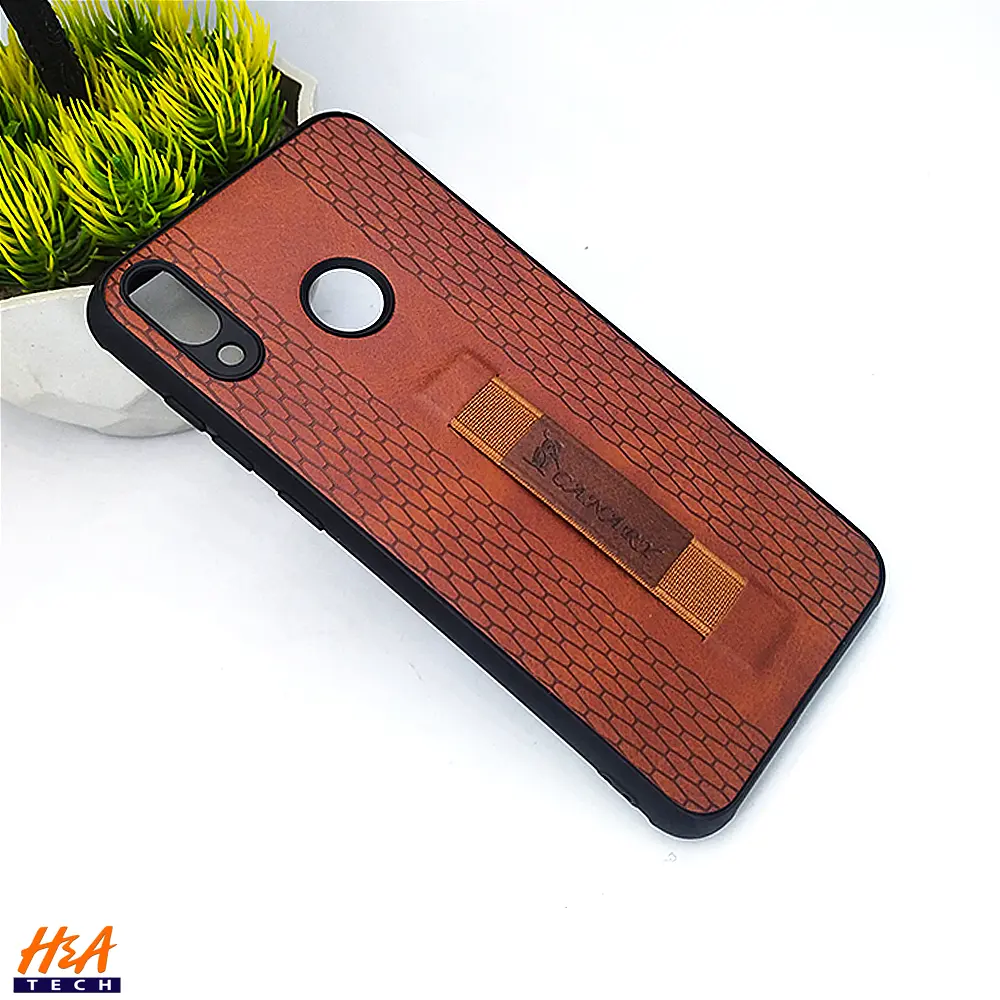 Huawei Honor 8C Soft Leather Back Grip Case (Brown)