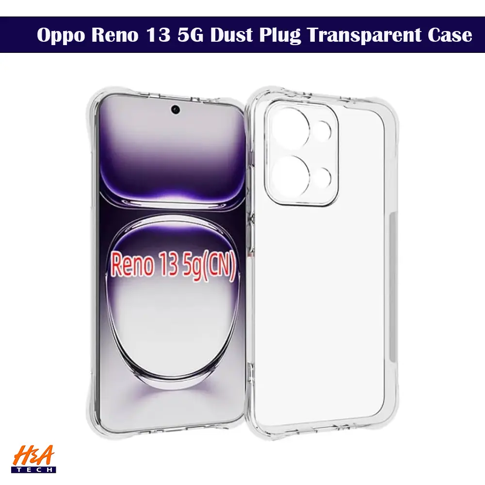 Oppo Reno 13 5G Dust Plug Transparent Back Case