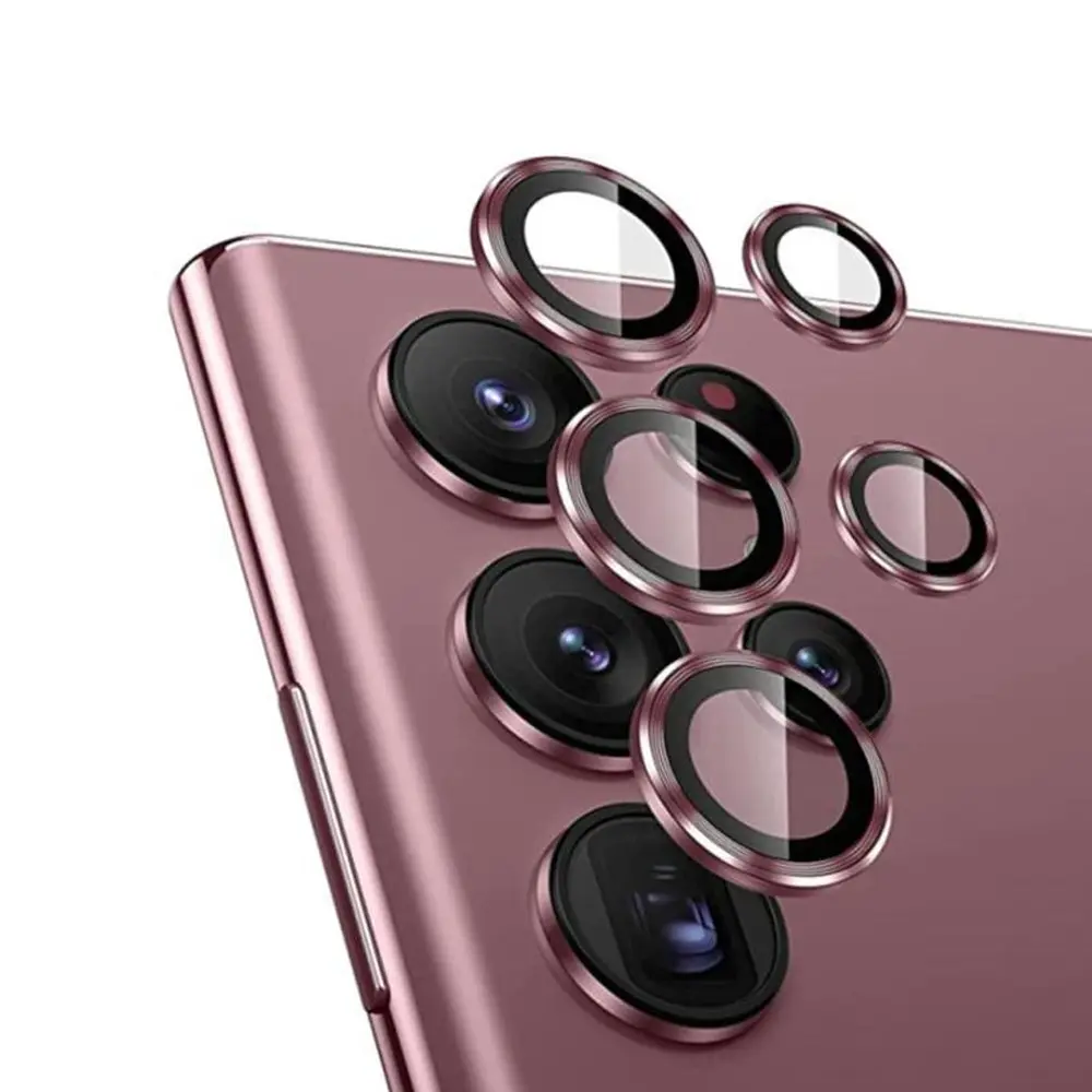 Samsung S22 Ultra Yoyo Camera Rings - Burgundy | Premium Lens Protection  