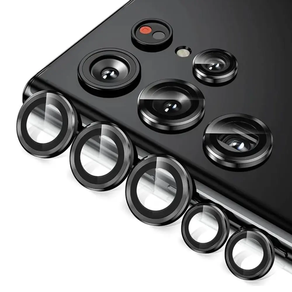 [PL14SS22UL-5-2] Samsung S22 Ultra Yoyo Camera Rings - Black | Premium Lens Protection