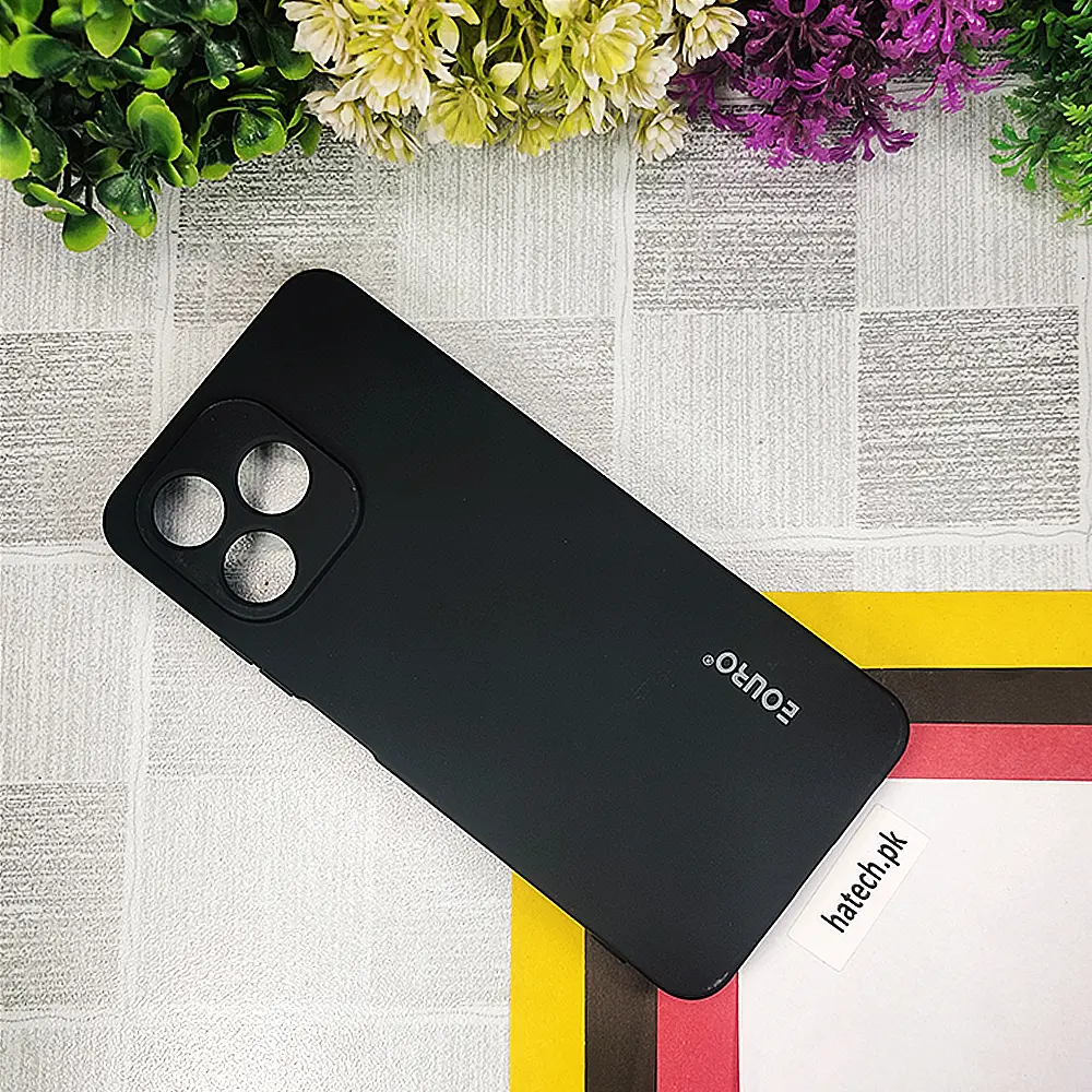 [PO23BORELMEC51-9-2] Oppo Realme C51|C53|Note 50 Eouro Official Soft Silky Back Case (Black)