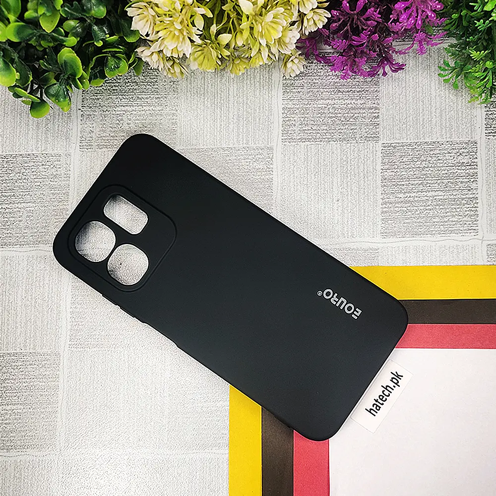 Infinix Hot 50i|Smart 9|Smart 9 HD Eouro Official Soft Silky Back Case (Black)