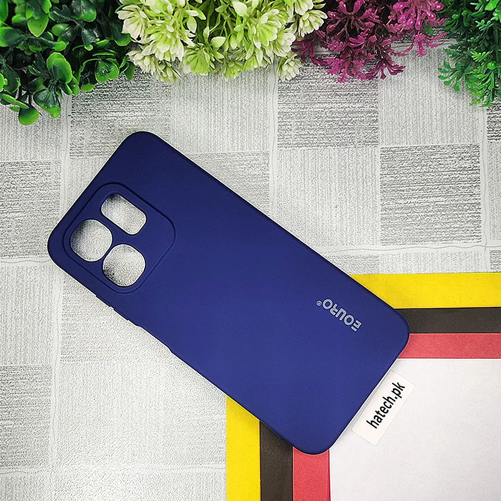 Infinix Hot 50i|Smart 9|Smart 9 HD Eouro Official Soft Silky Back Case (Navy Blue)