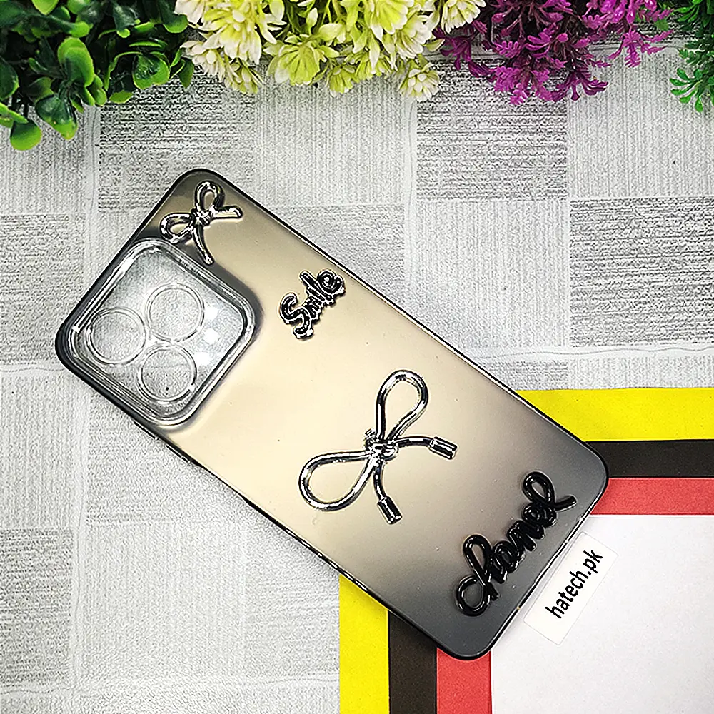Oppo Realme C51|C53|Note 50 Fancy Chanel/Smile Back Case (Gray)