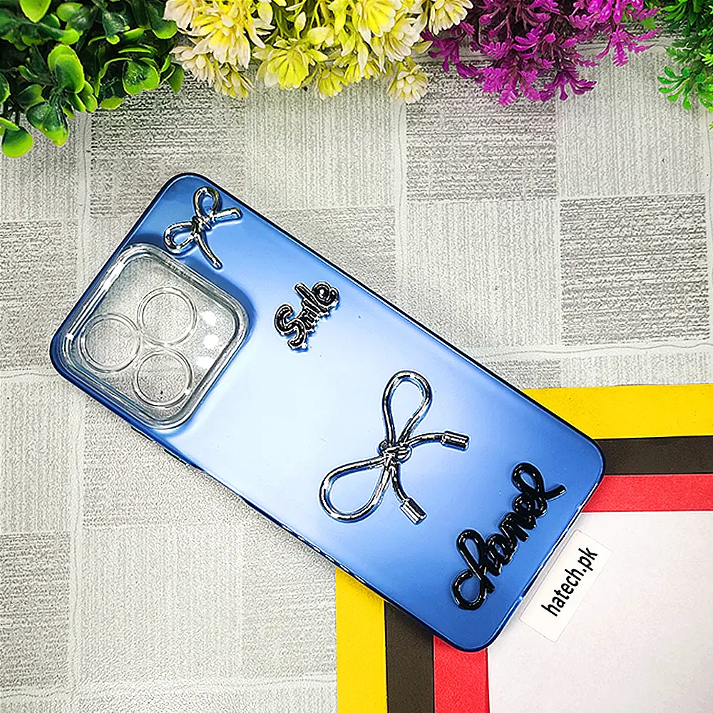Oppo Realme C51|C53|Note 50 Fancy Chanel/Smile Back Case (Blue)