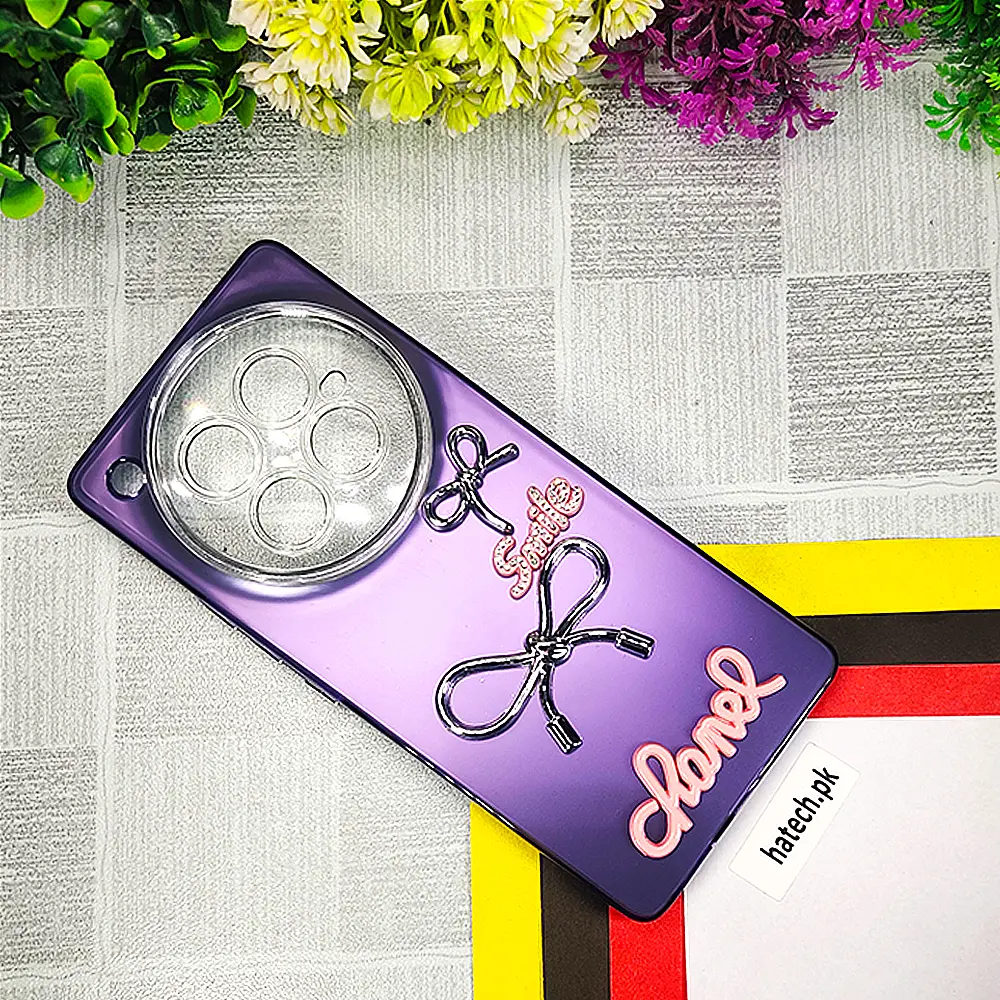 Infinix Zero 40 Fancy Chanel/Smile Mobile Back Case (Purple)