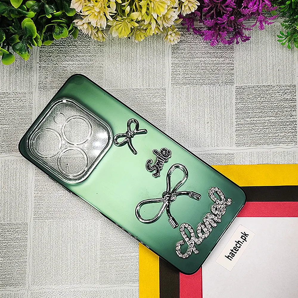 Infinix Hot 40i|Smart 8|Smart 8 Pro|Tecno Pop 8|Spark 20C|Spark 20 Fancy Chanel/Smile Mobile Back Case (Green)