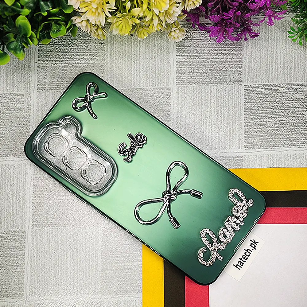 Infinix Hot 50 Pro Plus Fancy Chanel/Smile Mobile Back Case (Green)