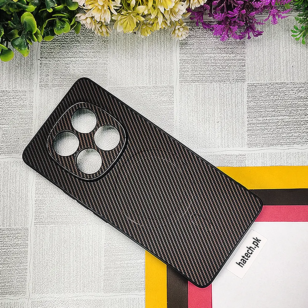 Xiaomi Redmi Note 14 Pro 4G Carbon Fiber With Wireless Magsafe Back Case (Brown)