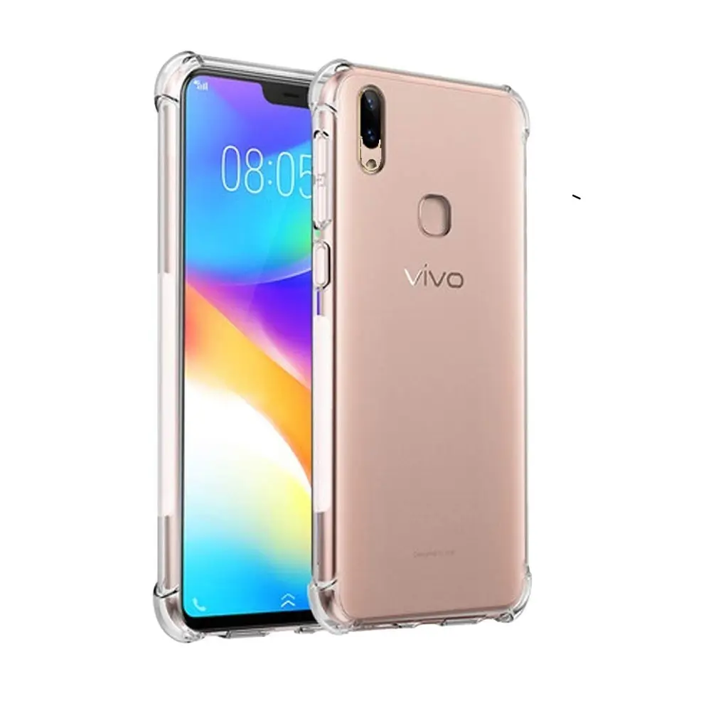 Vivo V9|Y85 HQA Transparent Silicone Mobile Pouch 