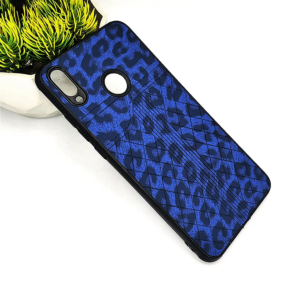 Huawei Honor 8X Lining Leather Texture Back Case (Blue)