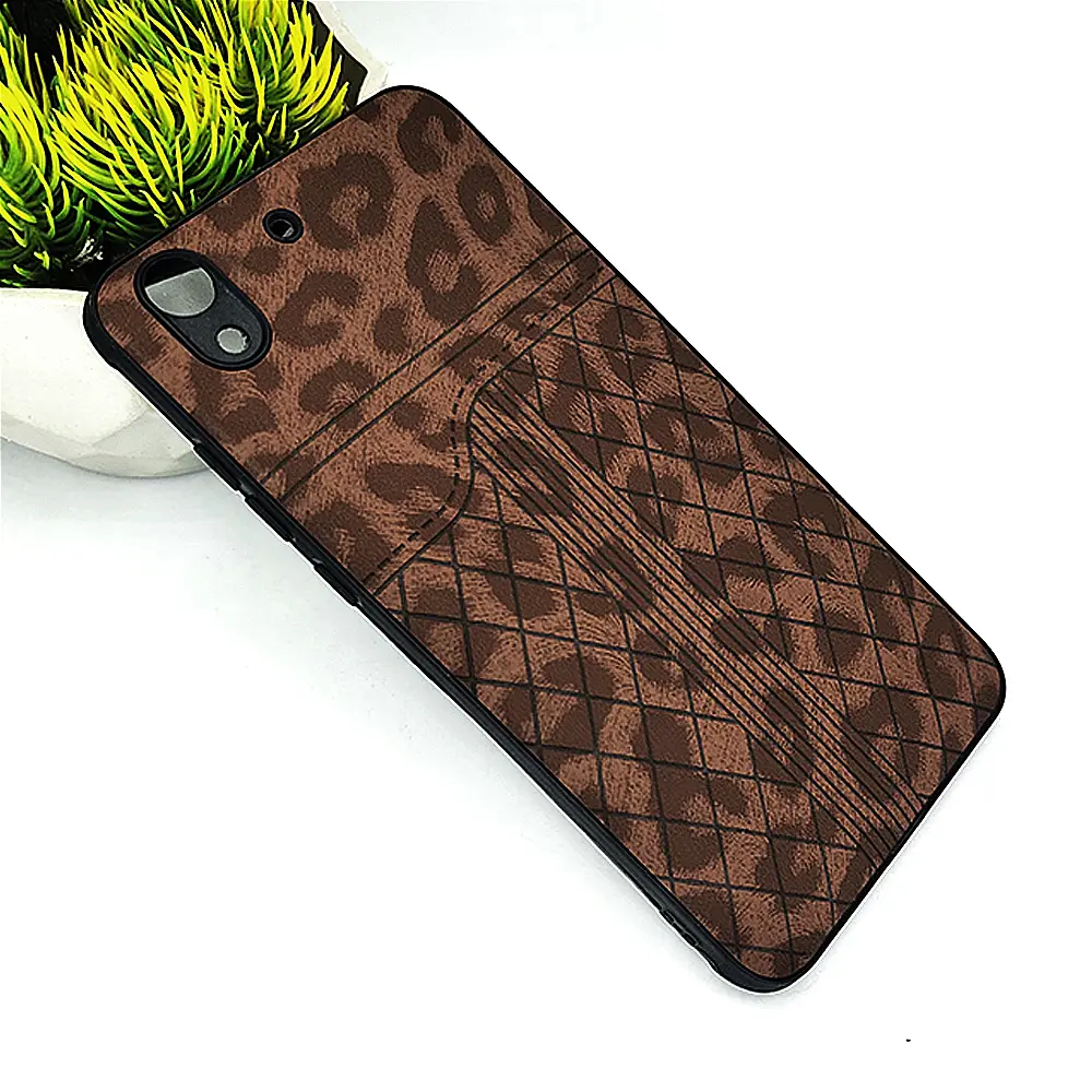 Huawei Y6ii Lining Leather Texture Back Case (Dark Brown)