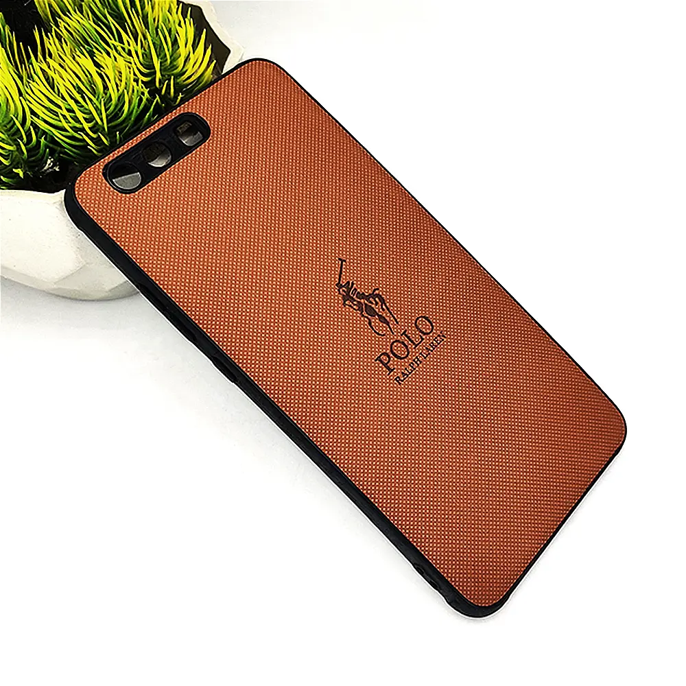 Huawei P10 Plus Polo Logo Leather Back Case (Brown)