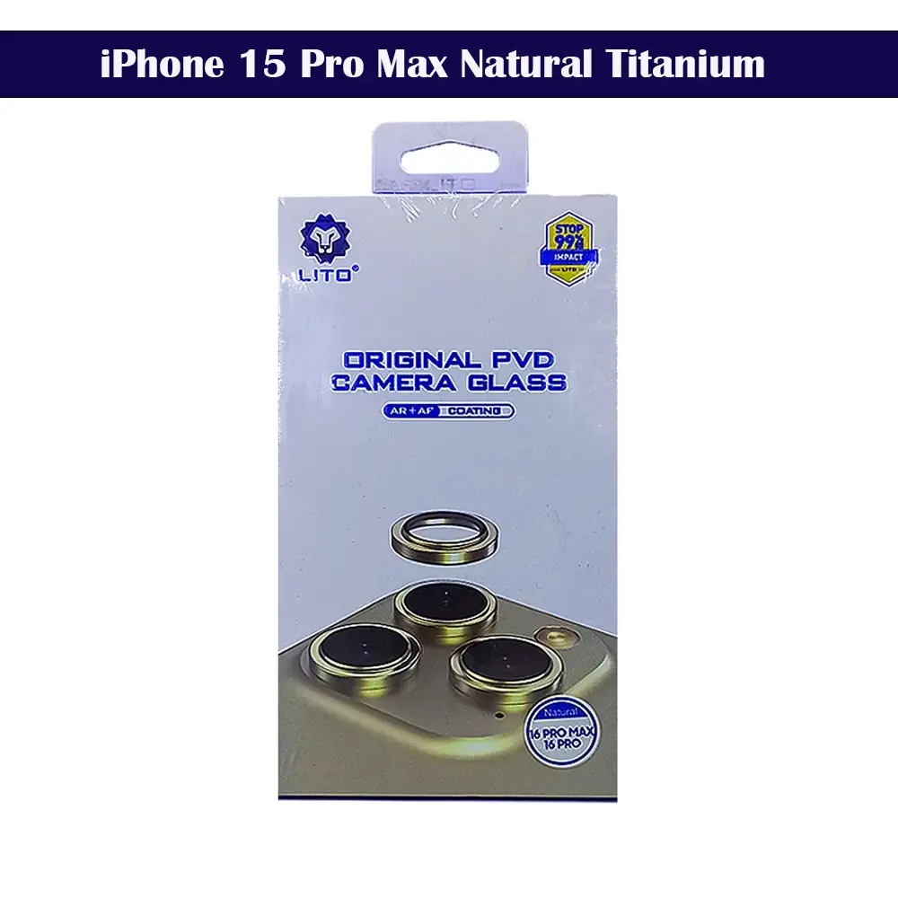 iPhone 15 Pro Max Natural Titanium Lito Pvd Camera Rings - Stylish Lens Protection 