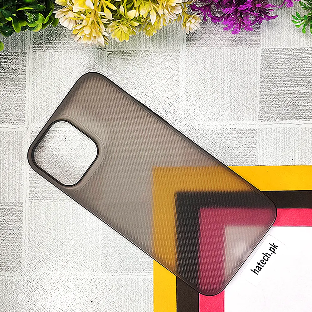 iPhone 16 Pro Max Lining Texture Paper Back Case (Gray) 