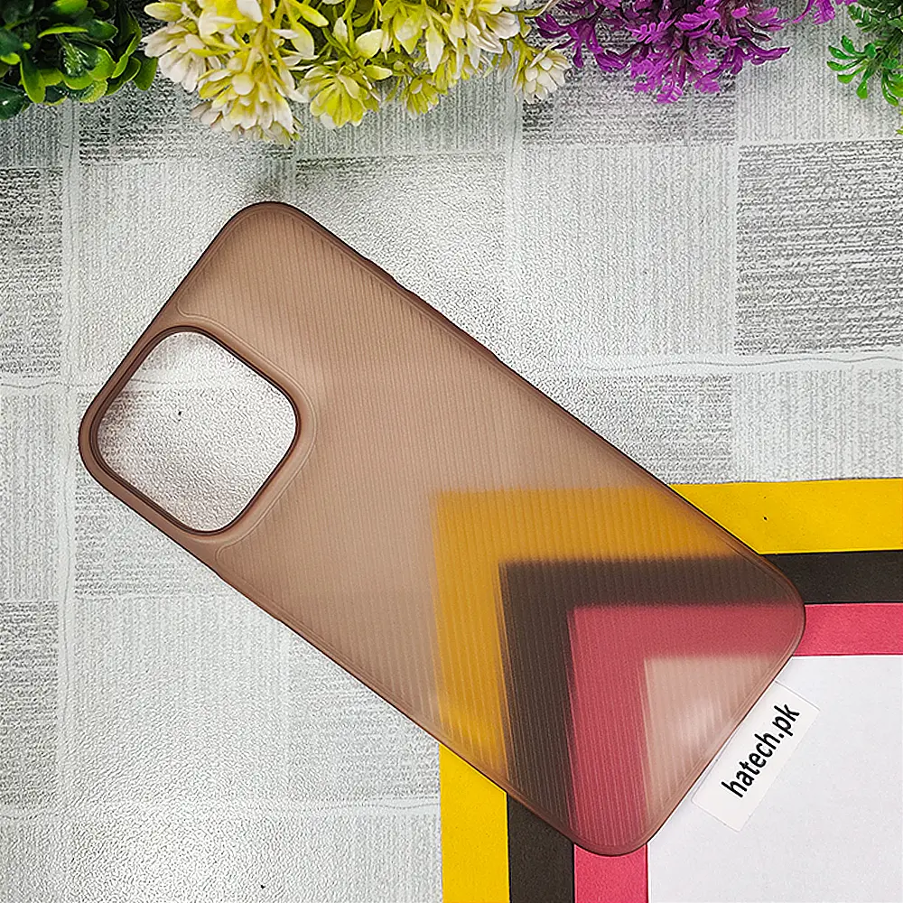 iPhone 16 Pro Max Lining Texture Paper Back Case (Desert Titanium)