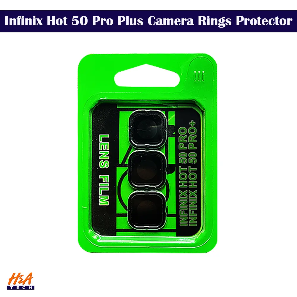 Infinix Hot 50 Pro Plus  Camera Rings Protector (Black) - Ultimate Lens Safety 