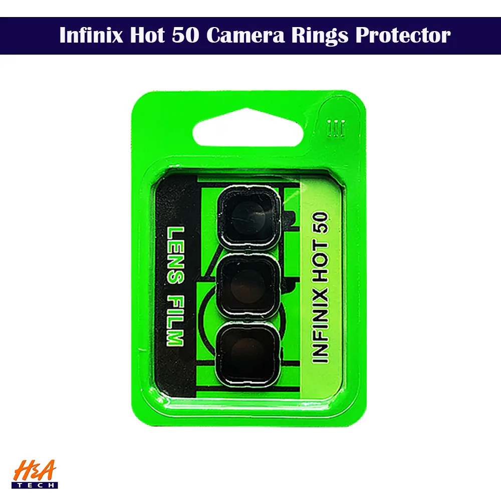 Infinix Hot 50  Camera Rings Protector Black - Ultimate Lens Protection
