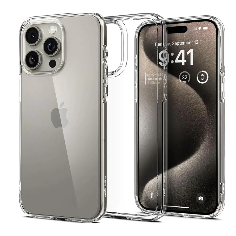 [PO54BIP15PR-4] iPhone 15 Pro Spigen Neo Hybrid Crystal Clear Tpu|Transparent Back Case