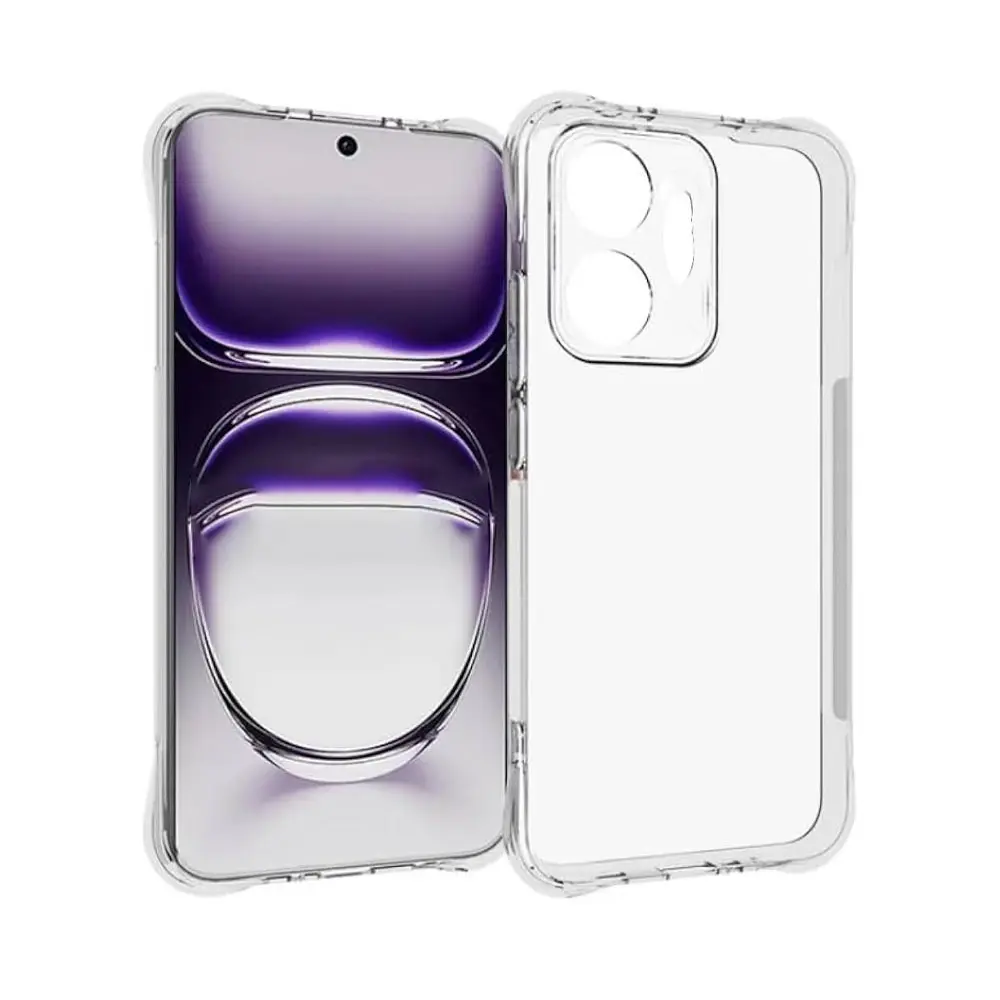 Oppo Reno 13F Dust Plug Transparent Back Case