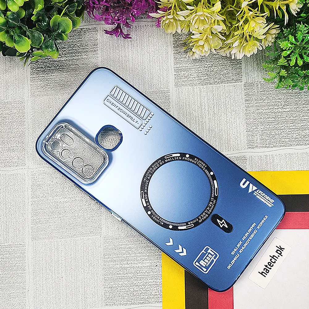 Infinix Hot 9|Camon 15|Spark 5 Pro 3D Printed Magsafe Logo So Cool Back Case (Blue)