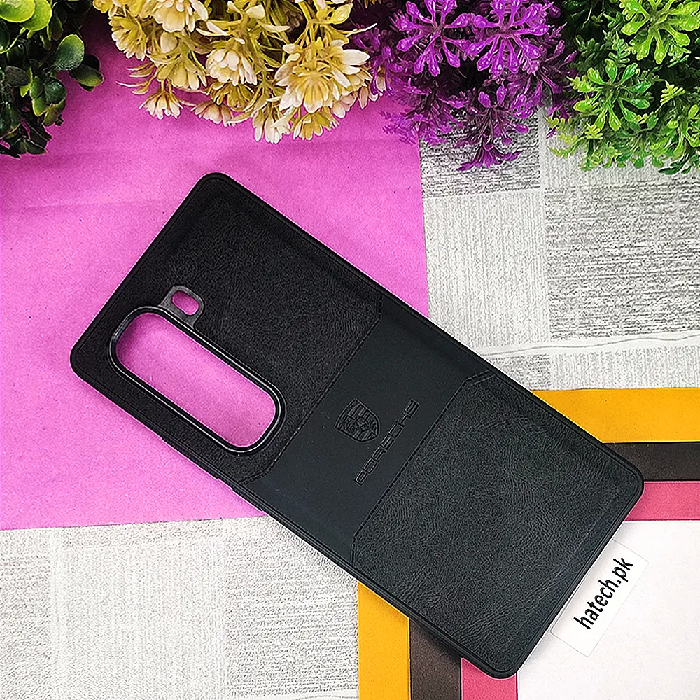 Infinix Hot 50 Pro Plus 4G Porsche Luxuary Leather Back Case (Black)