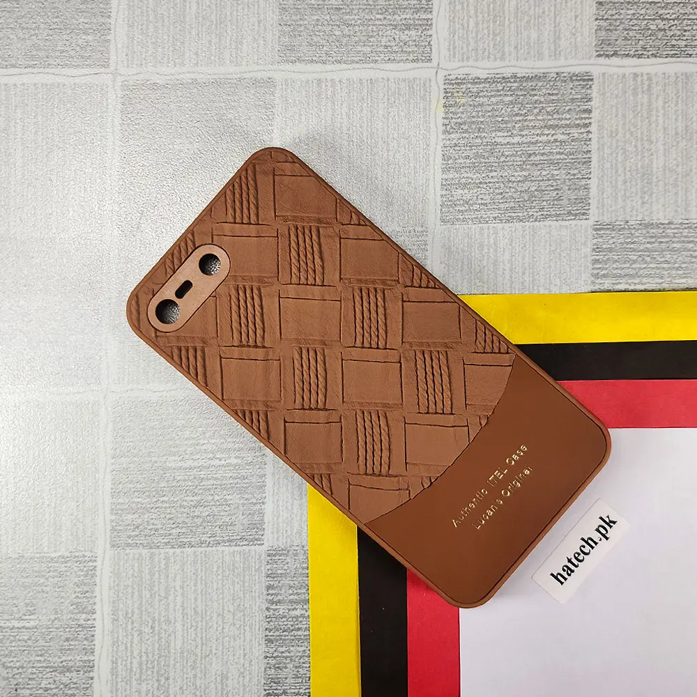 [PO42BITA25-8-13] iTel A25 Authentic Lucane Leather Texture Back Case (Brown)