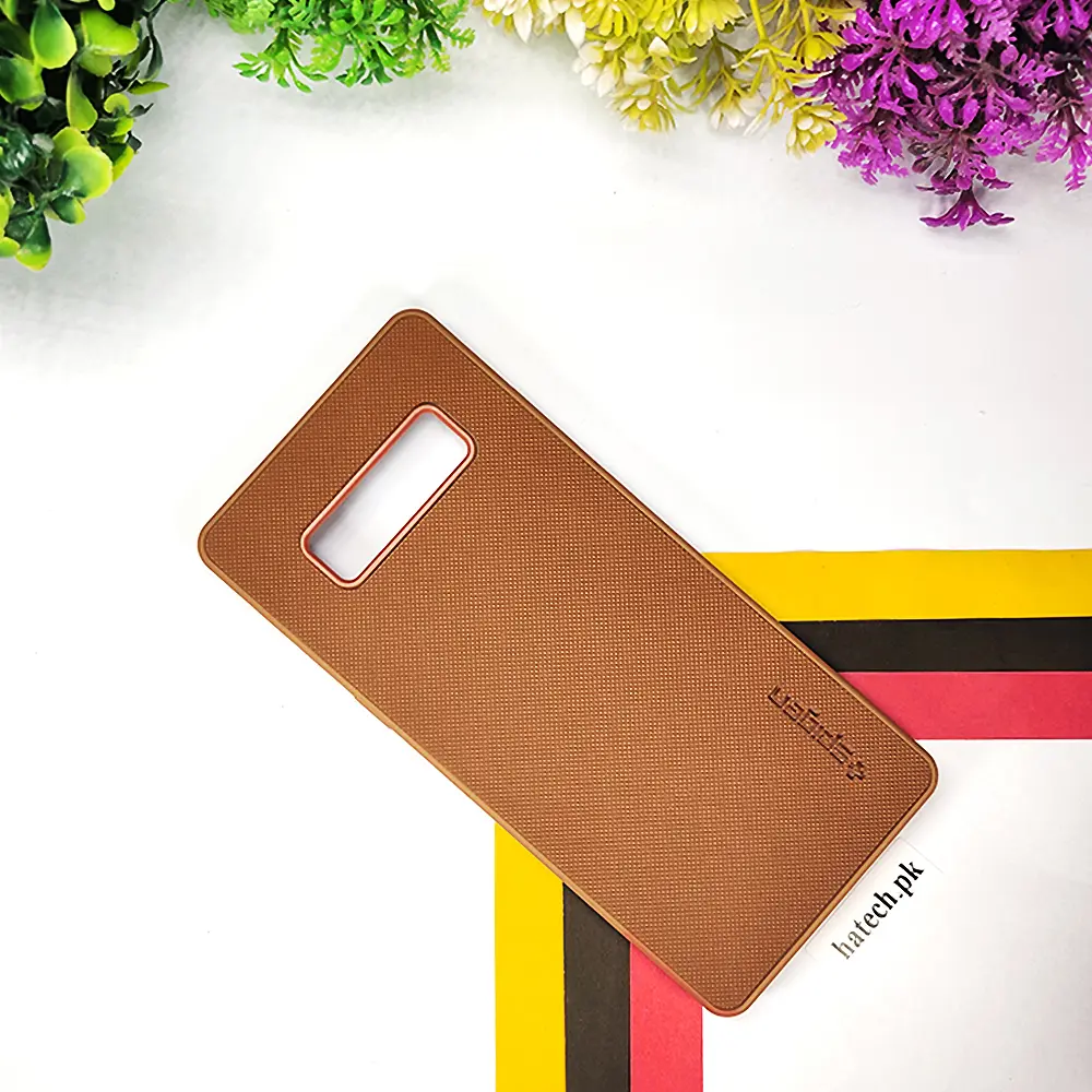 Samsung Galaxy Note 8 Spigen Hard Dotted Leather Back Case (Brown)