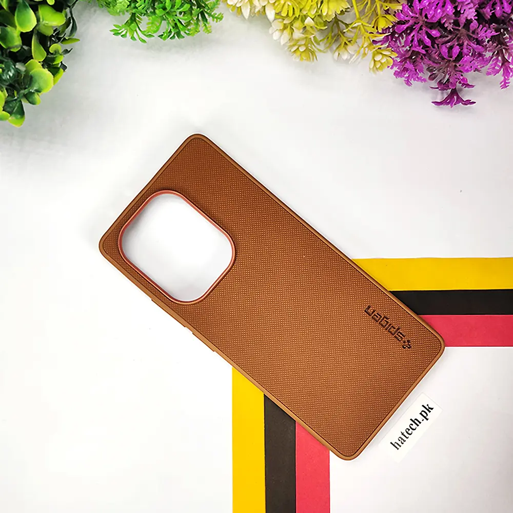 Xiaomi Redmi Note 13 Pro 4G Spigen Hard Dotted Leather Back Case (Brown)