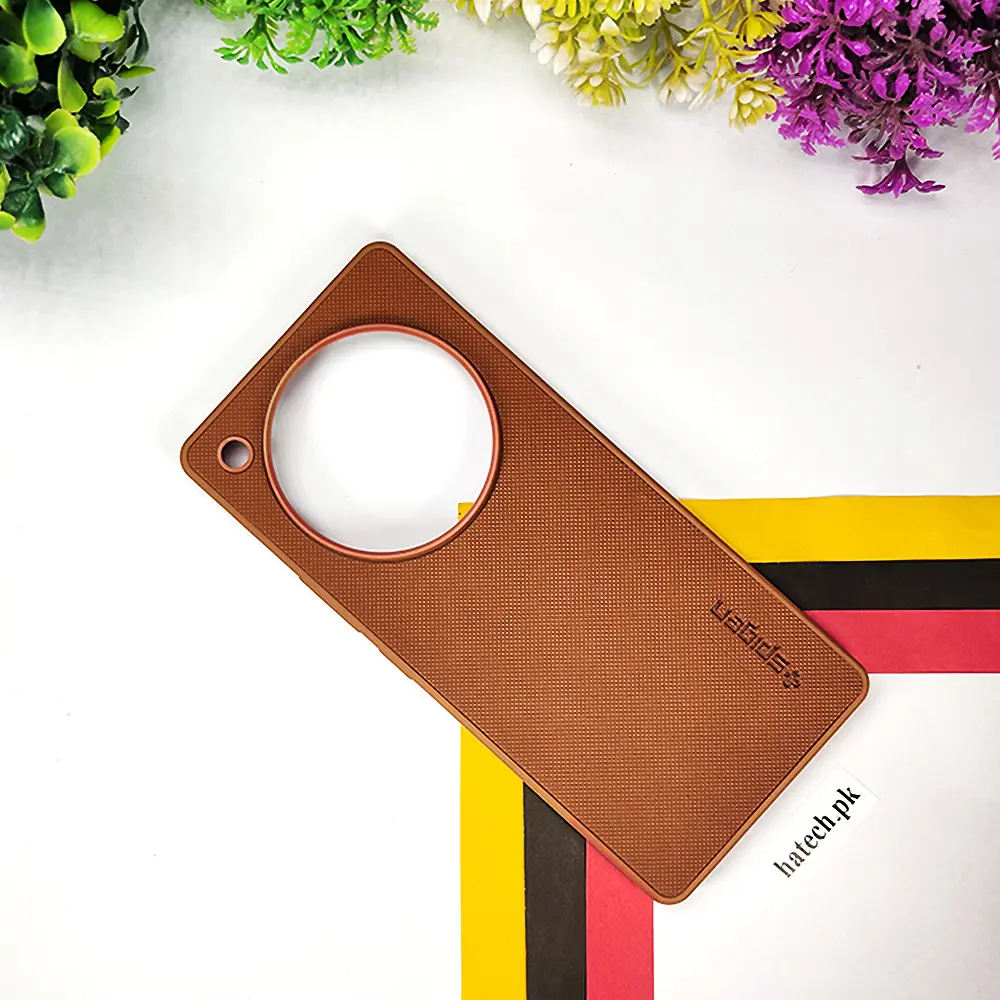 Infinix Zero 40 4G Spigen Hard Dotted Leather Back Case (Brown)