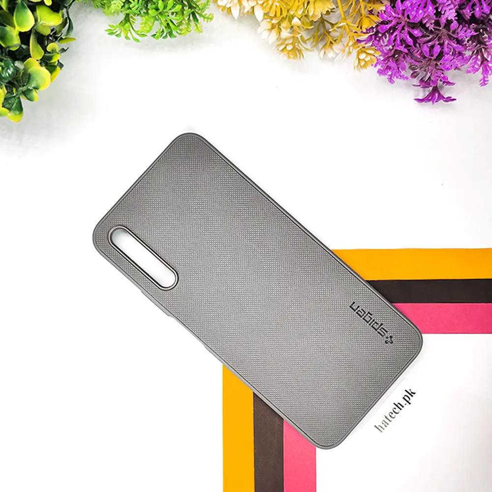 Huawei Y9s|Honor 9X|Honor 9X Pro|P Smart Pro Spigen Hard Dotted Leather Back Case (Gray)