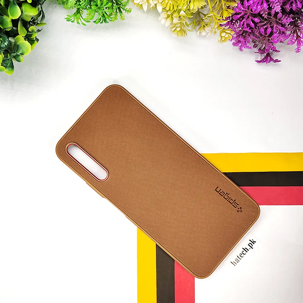 Huawei Y9s|Honor 9X|Honor 9X Pro|P Smart Pro Spigen Hard Dotted Leather Back Case (Brown)