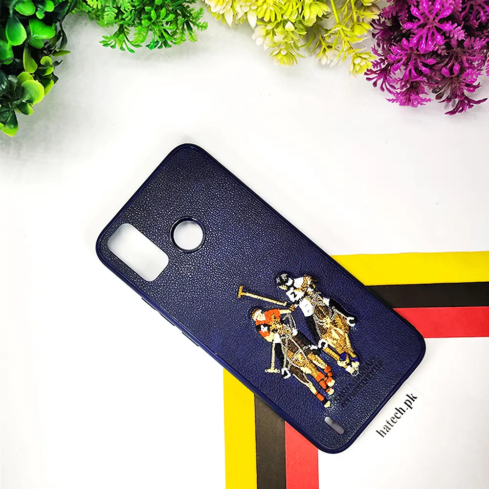 [PO43BTSPRK6GO-2-17] Tecno Spark 6 GO Santa Barbara Polo Racquet Club Back Case (Navy Blue)